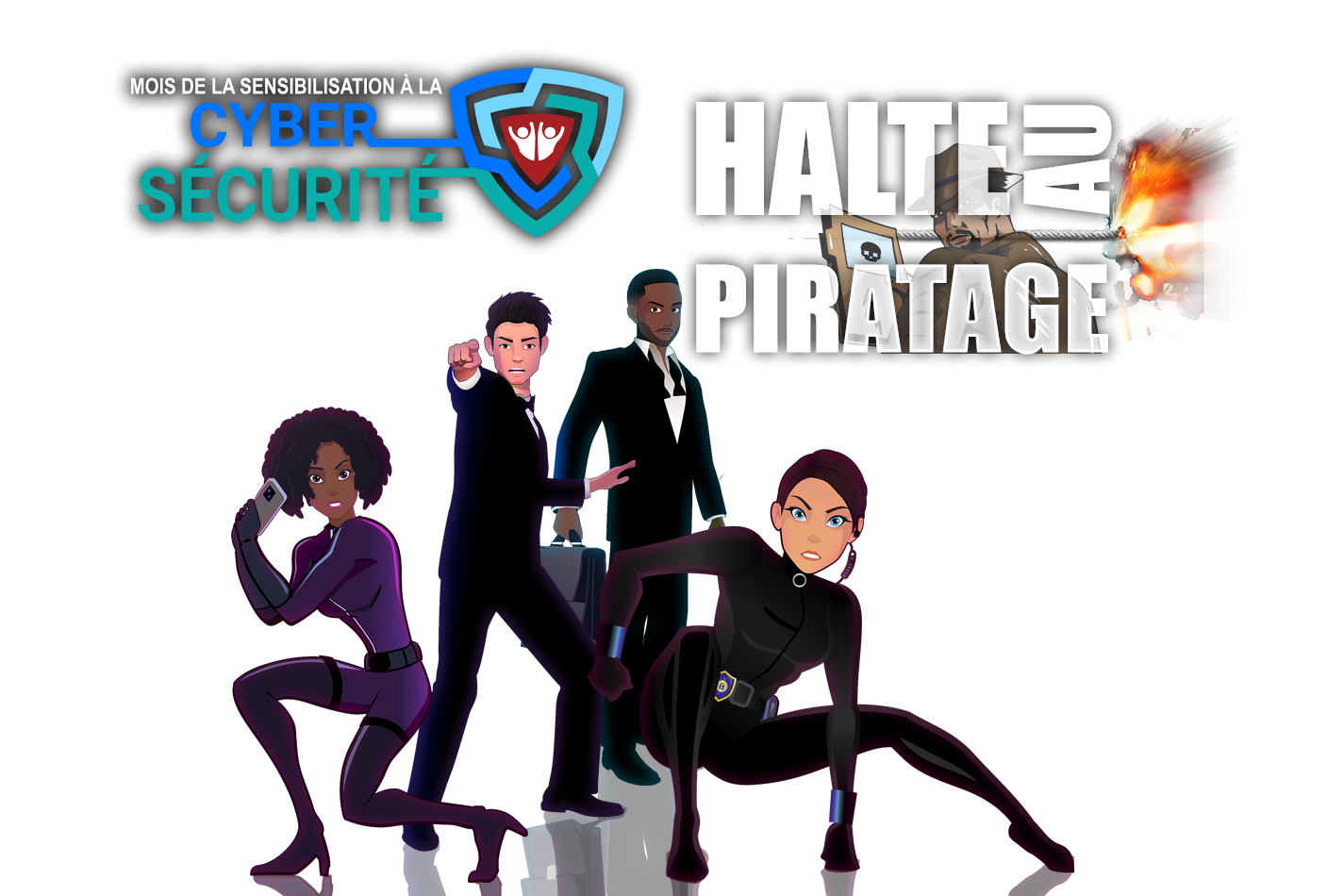 characters for halt the hack posing